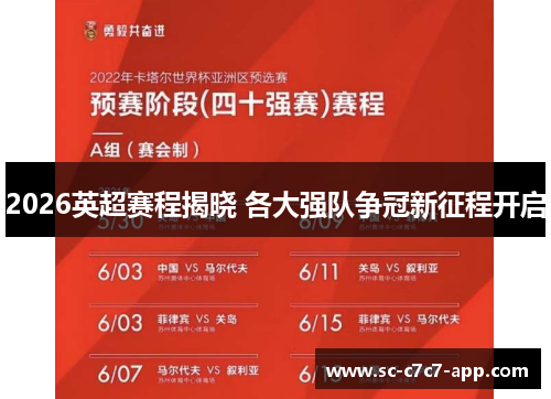 2026英超赛程揭晓 各大强队争冠新征程开启 2026英超赛程揭晓 各大强队争冠新征程开启